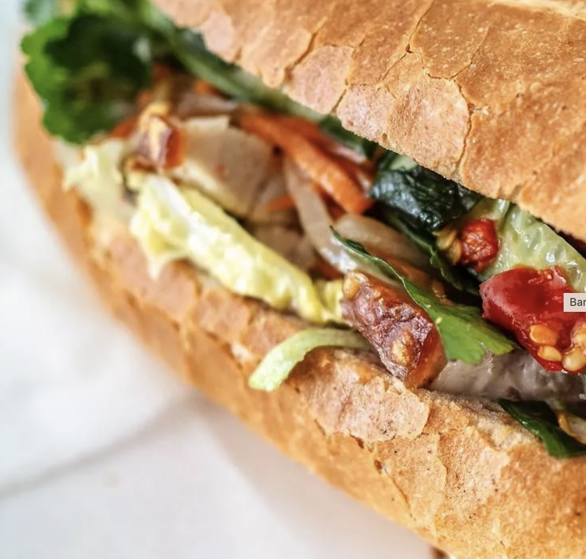 Fresh Bánh Mì pork roll catering Melbourne - Flying Woks