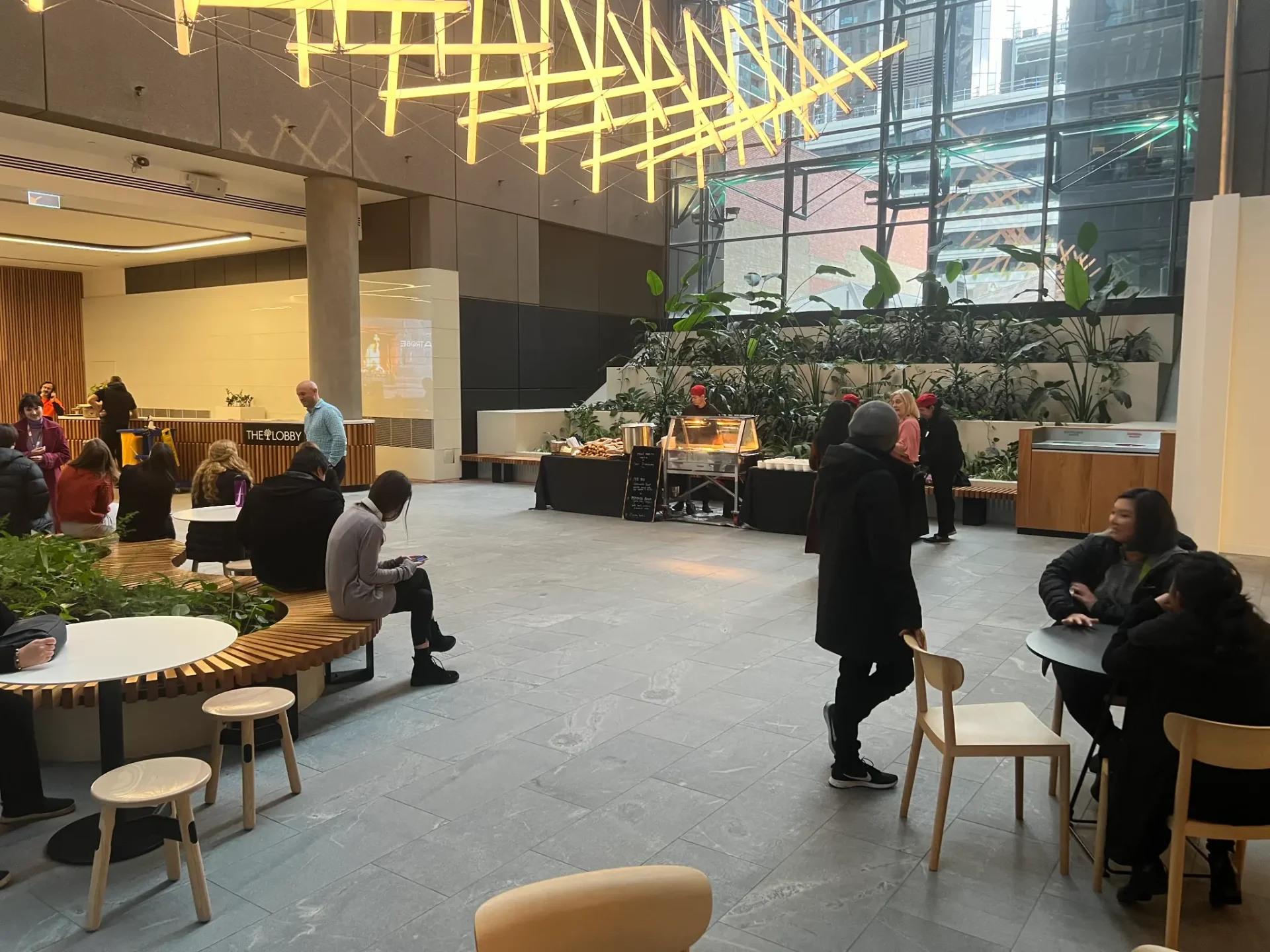 Soup catering station at 485 La Trobe Street